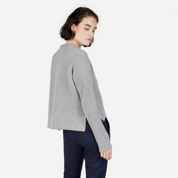 NWOT The Premium Ribbed Cashmere Crew, Black L - Picture 6 of 10